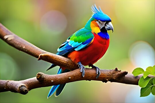Colorful Birds: Birds with vibrant and striking plumage, like peacocks and parrots.
