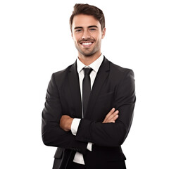 Smiling businessman isolated