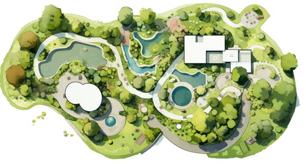 Plan of the garden and landscape