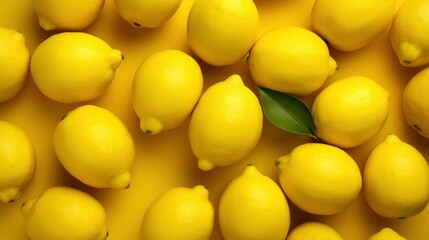 Lemon on a yellow background
