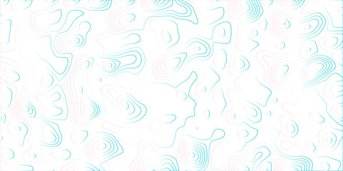 Abstract white background with blue gradient Topographic line map pattern. Contour elevation topographic and textured Background Modern design with White background with topographic wavy patte.