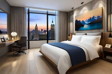 luxury hotel bedroom