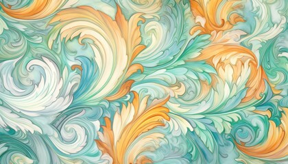 Modern abstract floral pattern background. Illustration. Generative AI