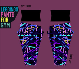 fitness leggings pants vector with mold and ready to use 