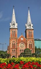 Saigon Notre Dame Cathedral in Ho Chi Minh. Vietnam - 645738049