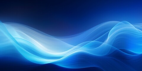 Fototapeta na wymiar Abstract Blue Wave Wallpaper in a Contemporary Precisionist Style