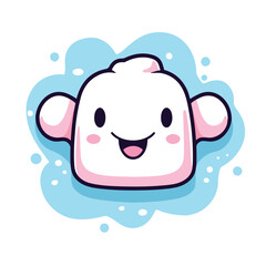Batt shirt design graphic, cute happy kawaii style