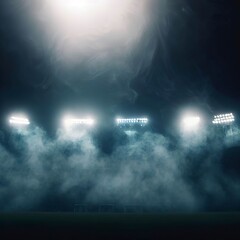 Fototapeta na wymiar stadium lights and smoke