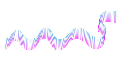 Abstract flowing wave lines. Design element for technology, science, modern concept illustration