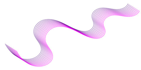 Abstract flowing wave lines. Design element for technology, science, modern concept illustration