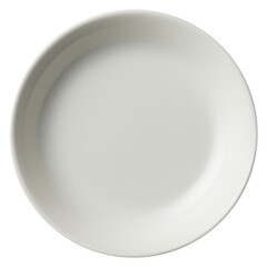 Top view of empty plate isolated on background. Dish cut out.
