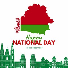 Premium Vector | Belarus vector illustration with waving flag in national holiday