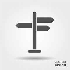 Signpost, pointer icon, vector sign,flat style pictogram. Symbol, logo illustration.
