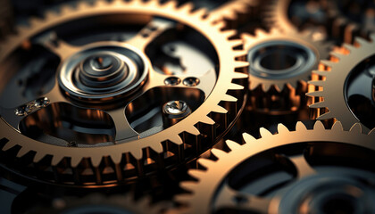 Watch mechanism close up
