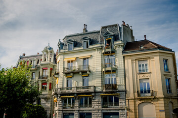 Obraz premium Dans les rues de Vevey en Suisse