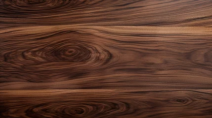 Wandcirkels Brandhout textuur Rich and deep tones of walnut wood texture Dark brown  © tinyt.studio