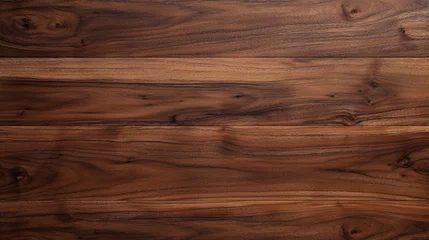 Keuken spatwand met foto Rich and deep tones of walnut wood texture © tinyt.studio