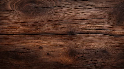 Tuinposter Rich and deep tones of walnut wood texture Dark brown © tinyt.studio