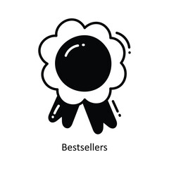 Obraz premium Bestsellers doodle Icon Design illustration. Ecommerce and shopping Symbol on White background EPS 10 File