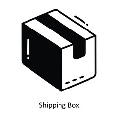 Shipping Box doodle Icon Design illustration. Ecommerce and shopping Symbol on White background EPS 10 File