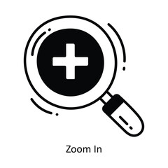 Fototapeta premium Zoom In doodle Icon Design illustration. Ecommerce and shopping Symbol on White background EPS 10 File