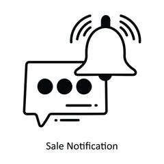 Sale Notification doodle Icon Design illustration. Ecommerce and shopping Symbol on White background EPS 10 File