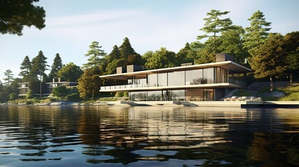 A photograph of a real estate building interior