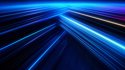  Capturing the Essence of Speed and Light: A Visual Odyssey in Blue