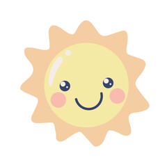 cute sun cartoon icon