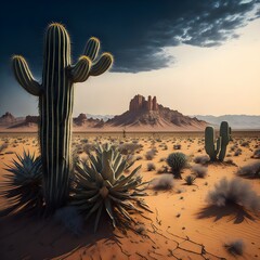 Cactus In The Desert