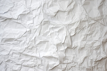 Fototapeta premium Seamless wrinkled crumpled old white paper sheet poster placard white color background generative AI
