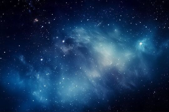 Image of nebula and galaxies in cosmic space abstract cosmos background made with generative AI