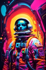 Astronauta colorido