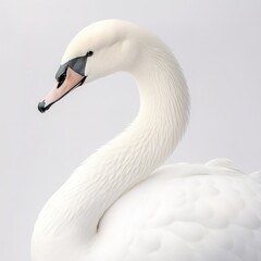 Fototapeta premium Swan Infront of a white background