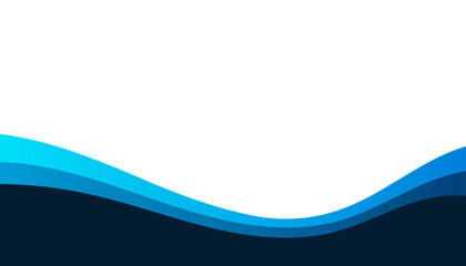 Abstract blue wavy business style background. Vector illustration