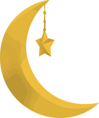 golden star and moon