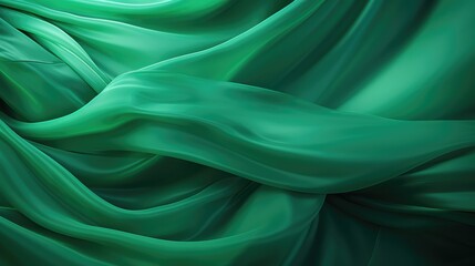 Obraz premium green silk background - generative ai