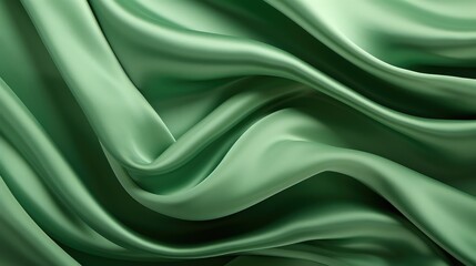 Obraz premium green silk background - generative ai