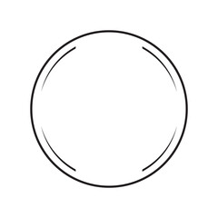 circle frame with line style illustration