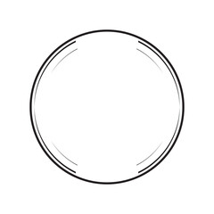 circle frame with line style illustration
