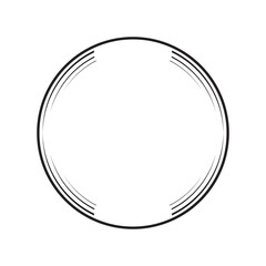 circle frame with line style illustration