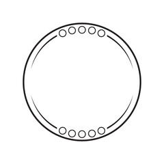 circle frame with line style illustration