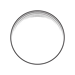 circle frame with line style illustration
