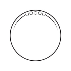 circle frame with line style illustration
