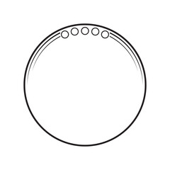 circle frame with line style illustration