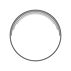 circle frame with line style illustration