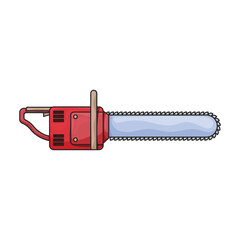 Chainsaw vector icon.Color vector icon isolated on white background chainsaw.