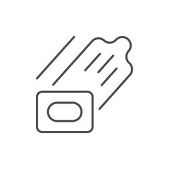 Soap bar line outline icon