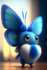 Cutest little blue bird with heart