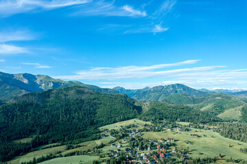 Zakopane resort town from a height, Poland